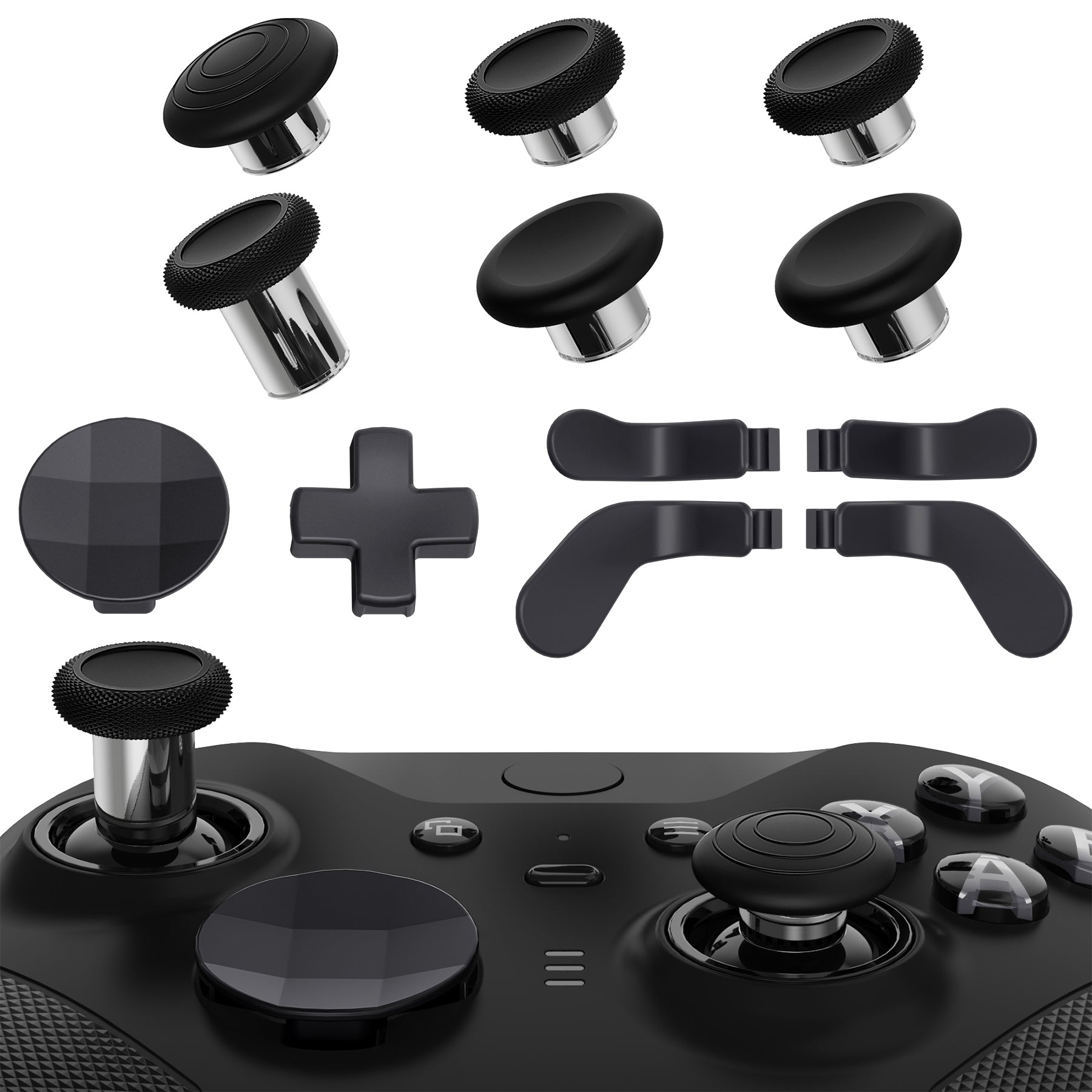 eXtremeRate Back Paddle Enhancement Metal Pad Kits for Xbox Elite