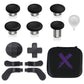 eXtremeRate 13 in 1 Component Pack Kit Replacement Metal Thumbsticks & D-Pads & Paddles for Xbox Elite Series 2 & Elite 2 Core Controller (Model 1797) - Black & Metallic Silver eXtremeRate