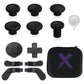 eXtremeRate 13 in 1 Component Pack Kit Replacement Metal Thumbsticks & D-Pads & Paddles for Xbox Elite Series 2 & Elite 2 Core Controller (Model 1797) - Metallic Black eXtremeRate