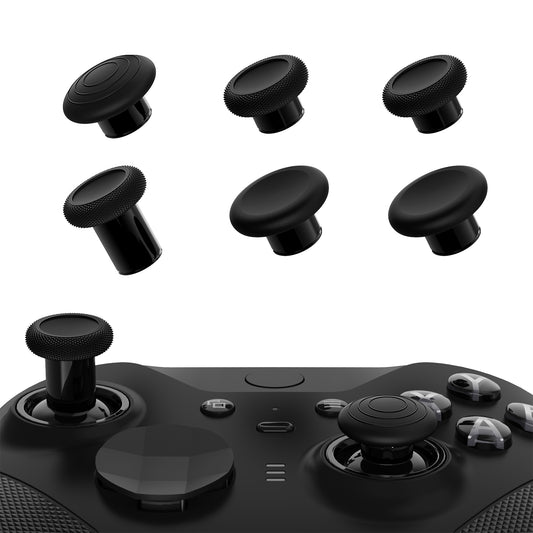 6 in 1 Metal Replacement Thumbsticks for Xbox Elite Series 2 & Elite 2 Core Controller (Model 1797) - Metallic Black eXtremeRate