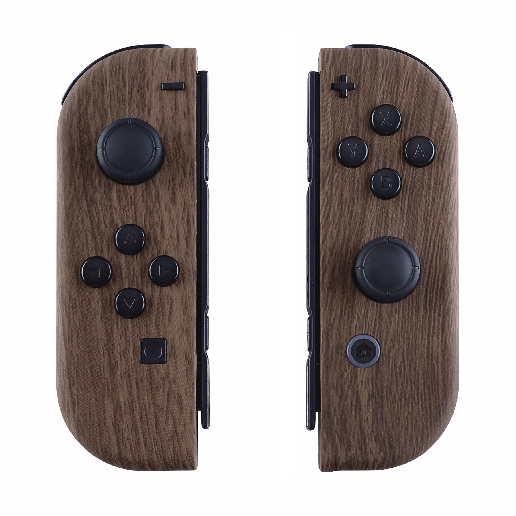 eXtremeRate Soft Touch Grip Wood Grain for Joycon Handheld