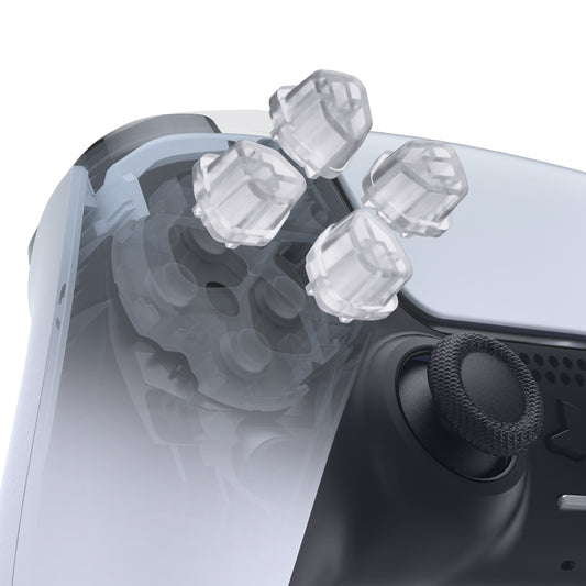 eXtremeRate Retail Ergonomic Split Dpad Buttons (SDP Buttons) for ps5 Controller, Clear Independent Dpad Direction Buttons for ps5, for ps4 All Model Controller - JPF8022