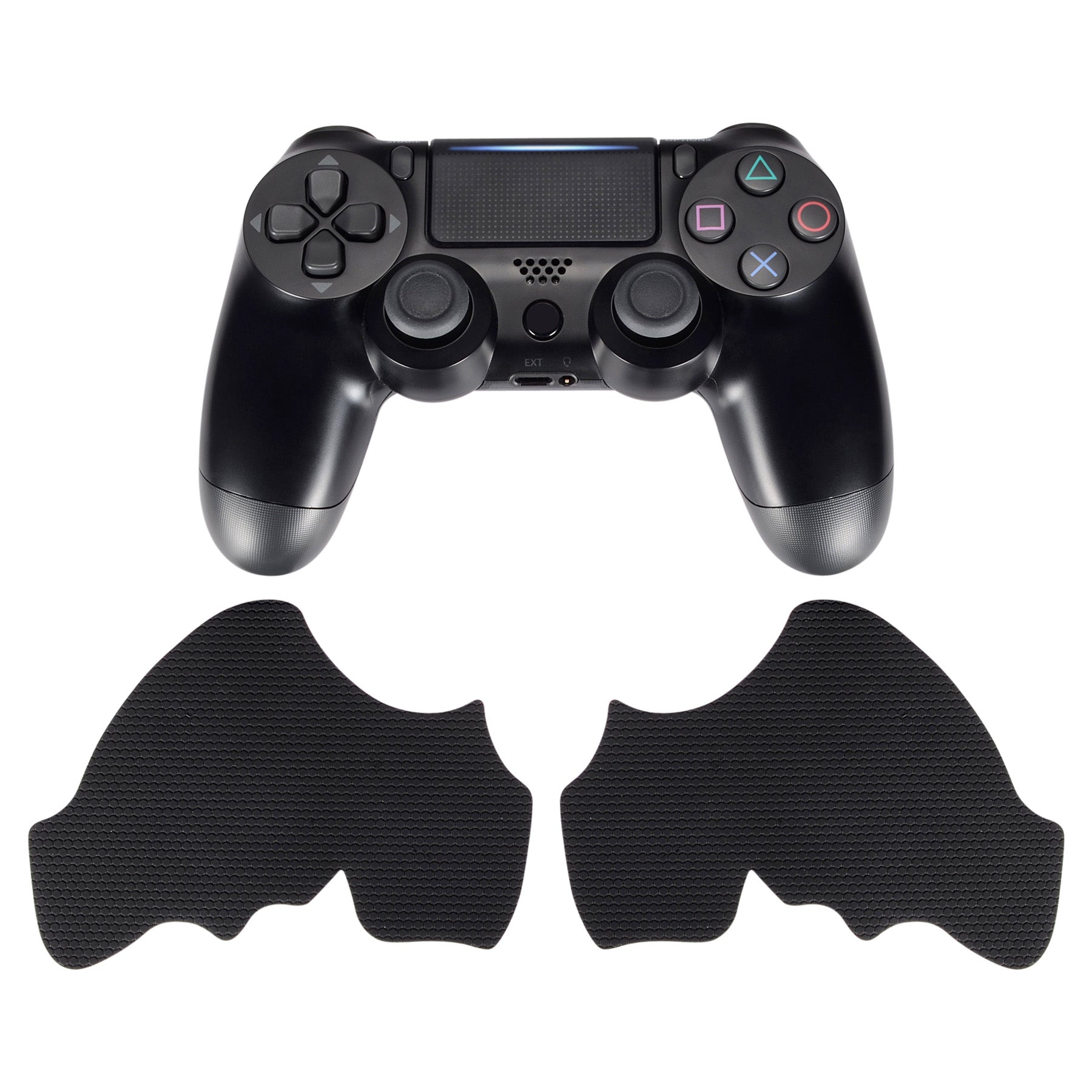 eXtremeRate 8 Pcs/Set Silicone Rubber Precision Platporm Raised Analog  Sticks Thumb Grips for PS4 Slim Pro Controller - Black