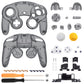 eXtremeRate Replacement  Faceplate Backplate with Buttons for Nintendo GameCube Controller NGC - Clear Black eXtremeRate
