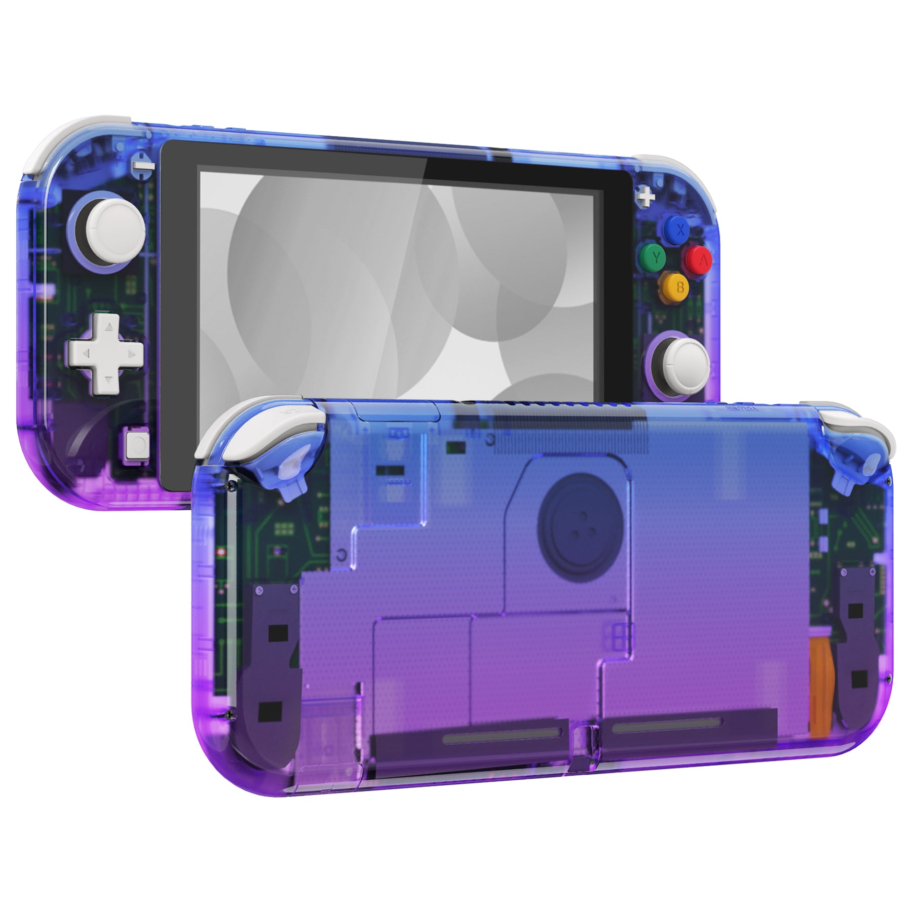 eXtremeRate Replacement Housing Shell for with Screen Protector for  Nintendo Switch Lite - Gradient Translucent Bluebell