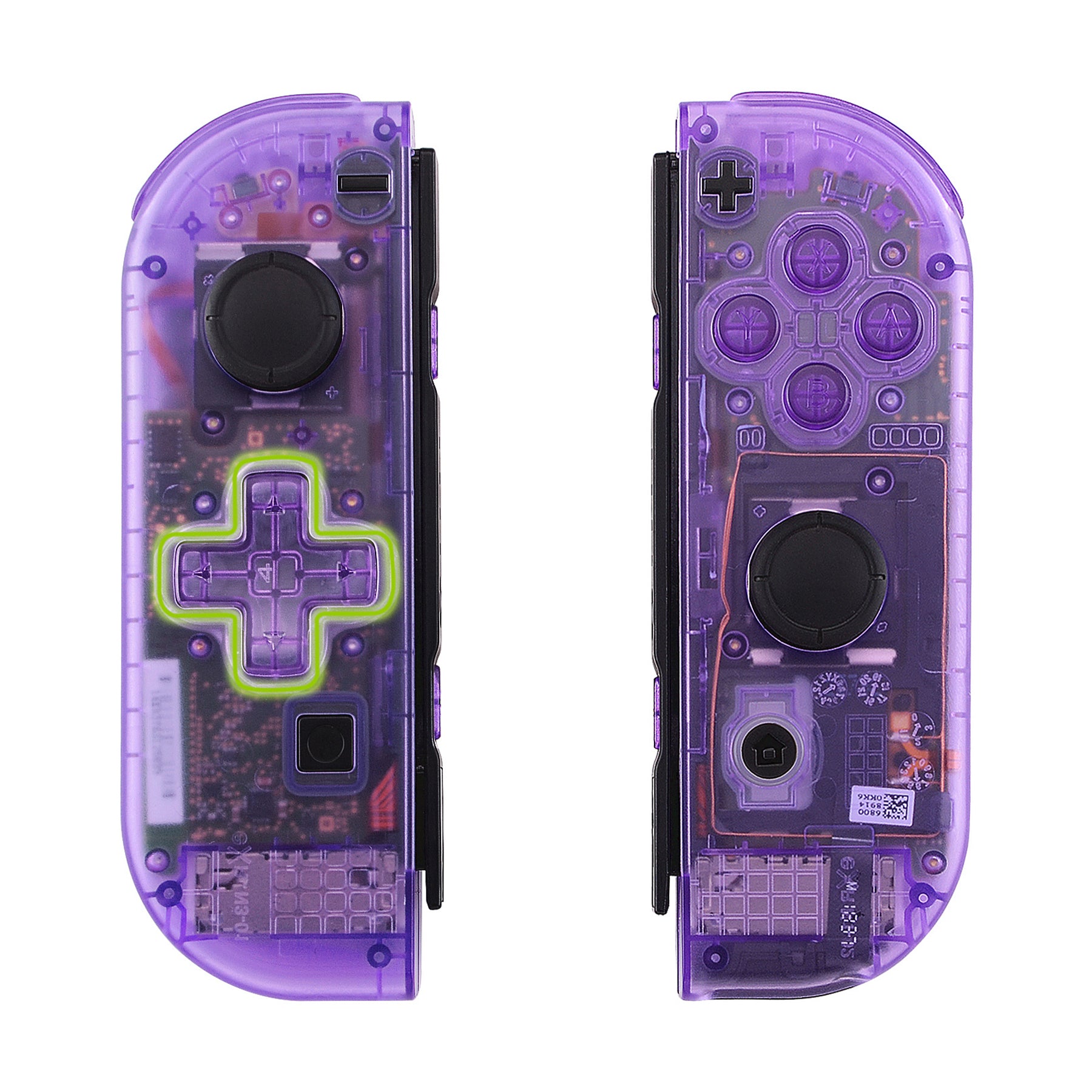 eXtremeRate Clear Atomic Purple Joycon Handheld Controller Housing (D-Pad  Version) with Full Buttons, DIY Replacement Shell Case for Nintendo Switch  