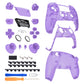 eXtremeRate Replacement Full Set Shells with Buttons Compatible with PS5 Controller BDM-030/040 - Clear Atomic Purple eXtremeRate