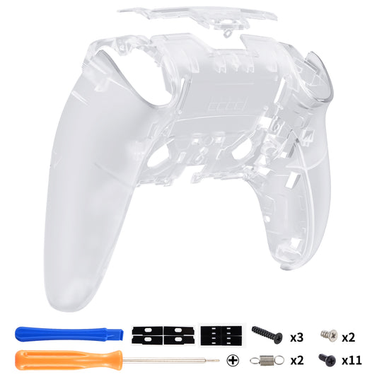 Replacement Back Housing Bottom Shell Compatible with PS5 Edge Controller - Clear eXtremeRate