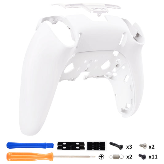 Replacement Back Housing Bottom Shell Compatible with PS5 Edge Controller - White eXtremeRate