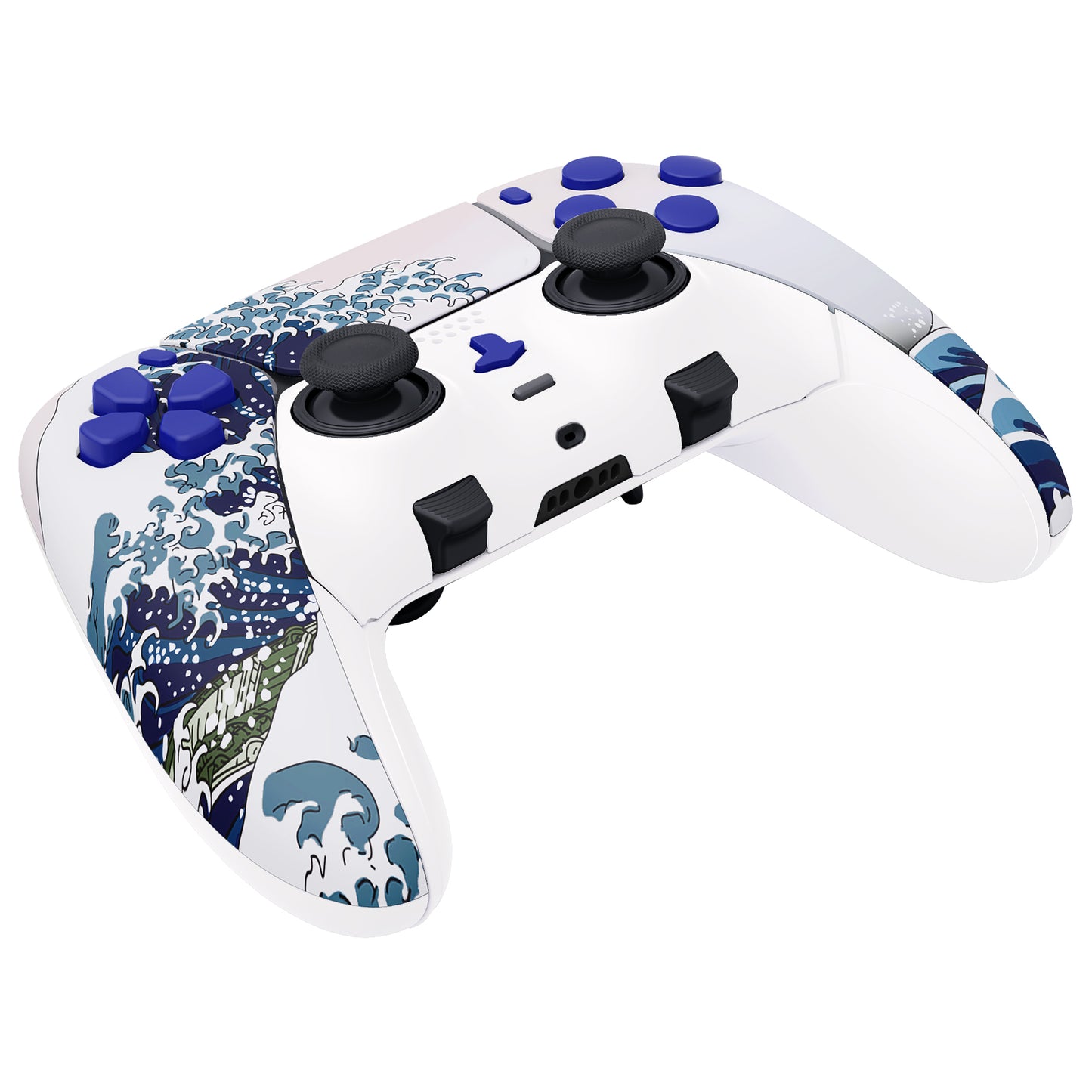 Replacement Full Set Shells with Buttons Compatible with PS5 Edge Controller - The Great Wave eXtremeRate
