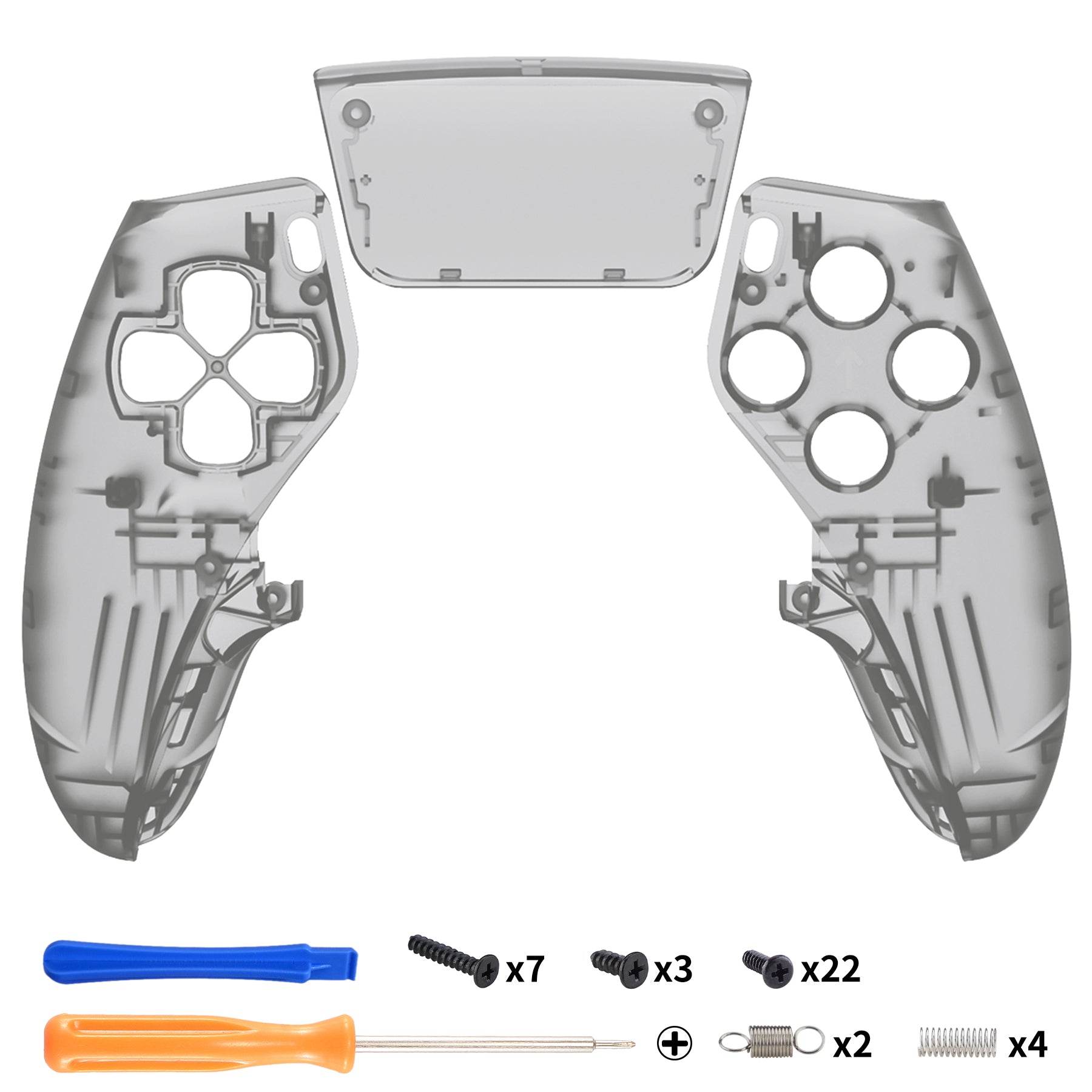 eXtremeRate Clear Black Left Right Front Housing Shell with Touchpad  Compatible with ps5 Edge Controller, DIY Replacement Faceplate Shell Custom  Touch Pad Cover Compatible with ps5 Edge Controller – eXtremeRate Retail