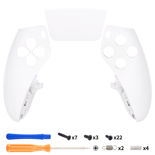 Replacement Left Right Front Housing Shell with Touchpad Compatible with PS5 Edge Controller - White eXtremeRate