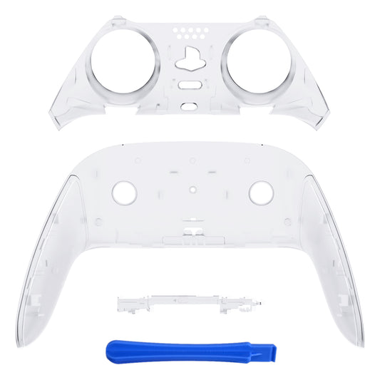 Replacement Top Bottom Decorative Trim Shell Compatible with PS5 Edge Controller - Clear eXtremeRate