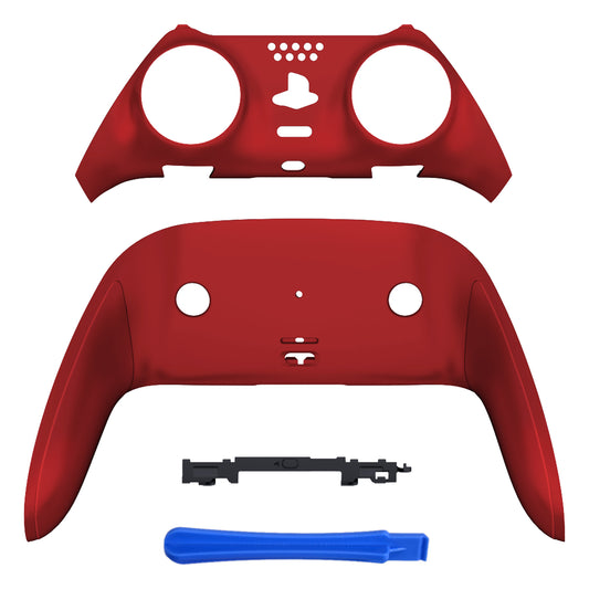 Replacement Top Bottom Decorative Trim Shell Compatible with PS5 Edge Controller - Scarlet Red eXtremeRate