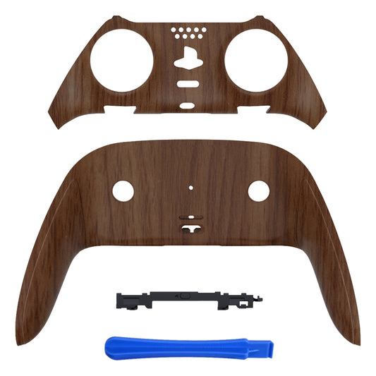 Replacement Top Bottom Decorative Trim Shell Compatible with PS5 Edge Controller - Wood Grain eXtremeRate