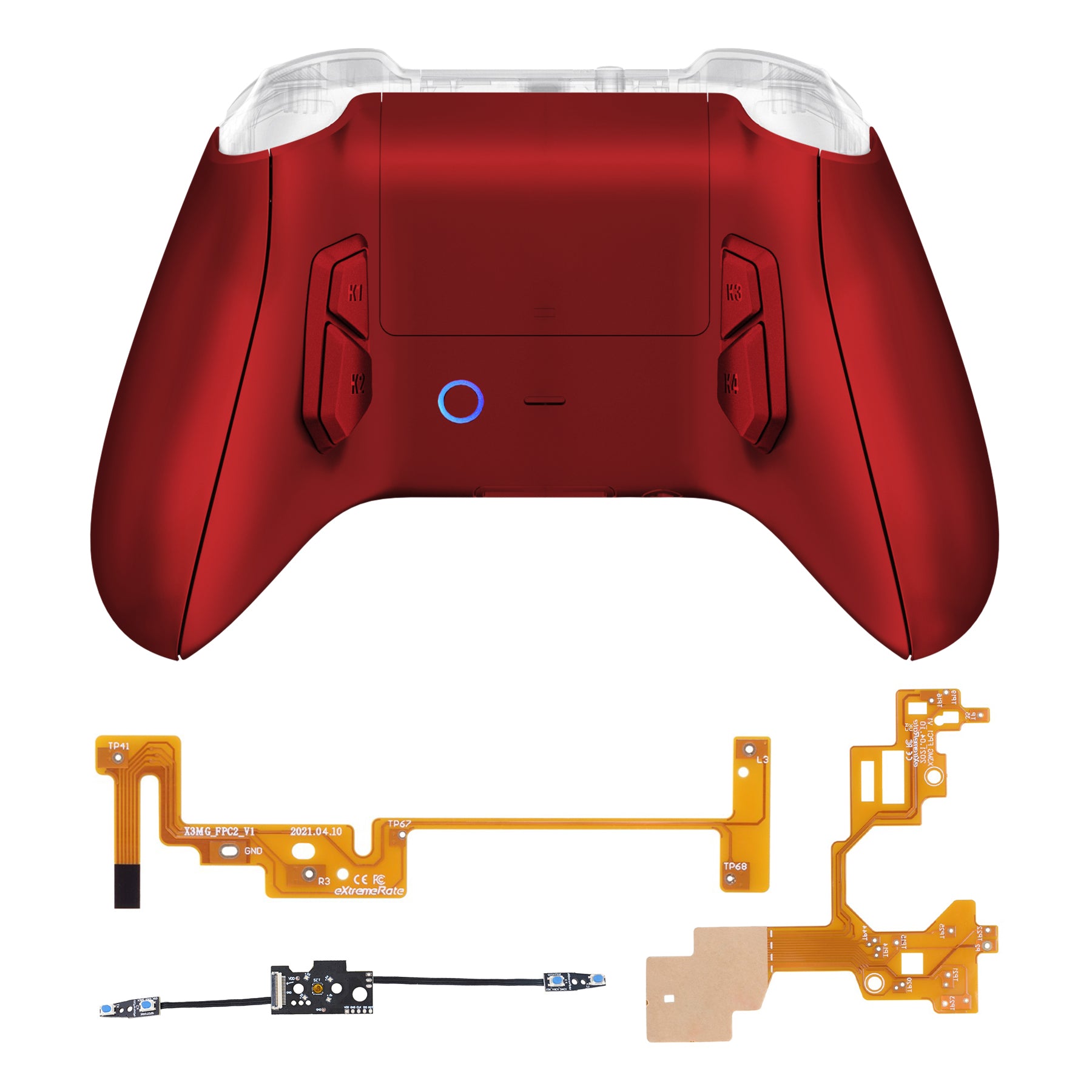 eXtremeRate Empuñaduras laterales para controlador Xbox Series X y S, color  rojo escarlata, agarre suave al tacto, accesorios personalizados, paneles
