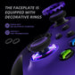 eXtremeRate ASR Version Performance Rubberized Grip Front Housing Shell  with Accent Rings for Xbox Series X & S Controller - Purple eXtremeRate