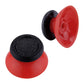 eXtremeRate Dual-Color Replacement 3D Joystick Thumbsticks Compatible with PS4 Slim Pro Controller - Black & Red eXtremeRate