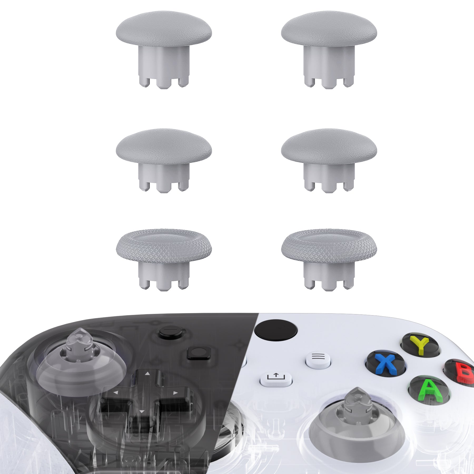 EDGE Sticks Replacement Interchangeable Thumbsticks for Xbox Series X/S & Xbox Core & Xbox One X/S & Xbox Elite V1 & NS Switch Pro Controller - New Hope Gray eXtremeRate