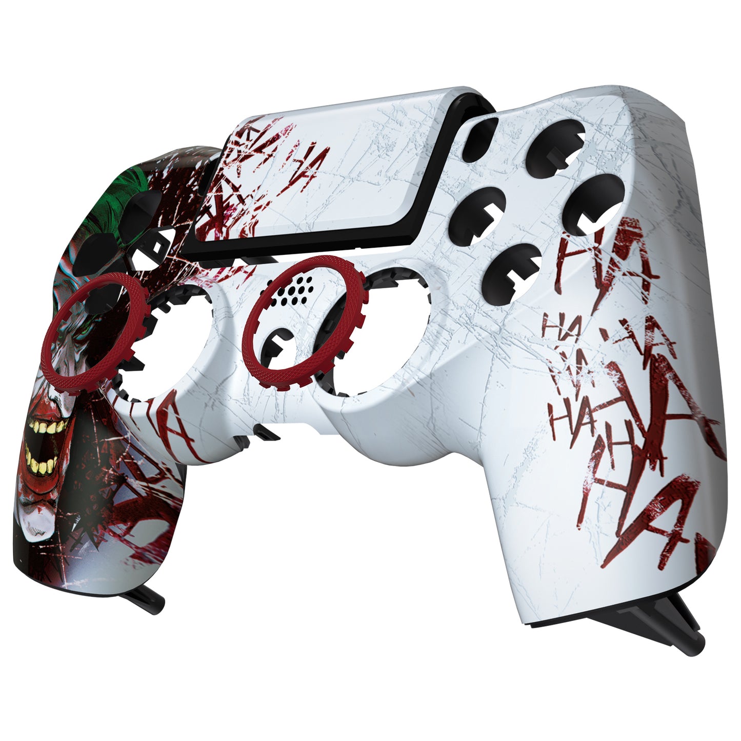 eXtremeRate Ghost Redesigned Front Housing Shell with Touch Pad Compatible with PS4 Slim Pro Controller JDM-040/050/055 - Clown HAHAHA eXtremeRate