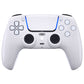 eXtremeRate LUNA Redesigned Replacement Front Shell with Touchpad Compatible with PS5 Controller BDM-010/020/030/040 - White Silver Carbon Fiber eXtremeRate