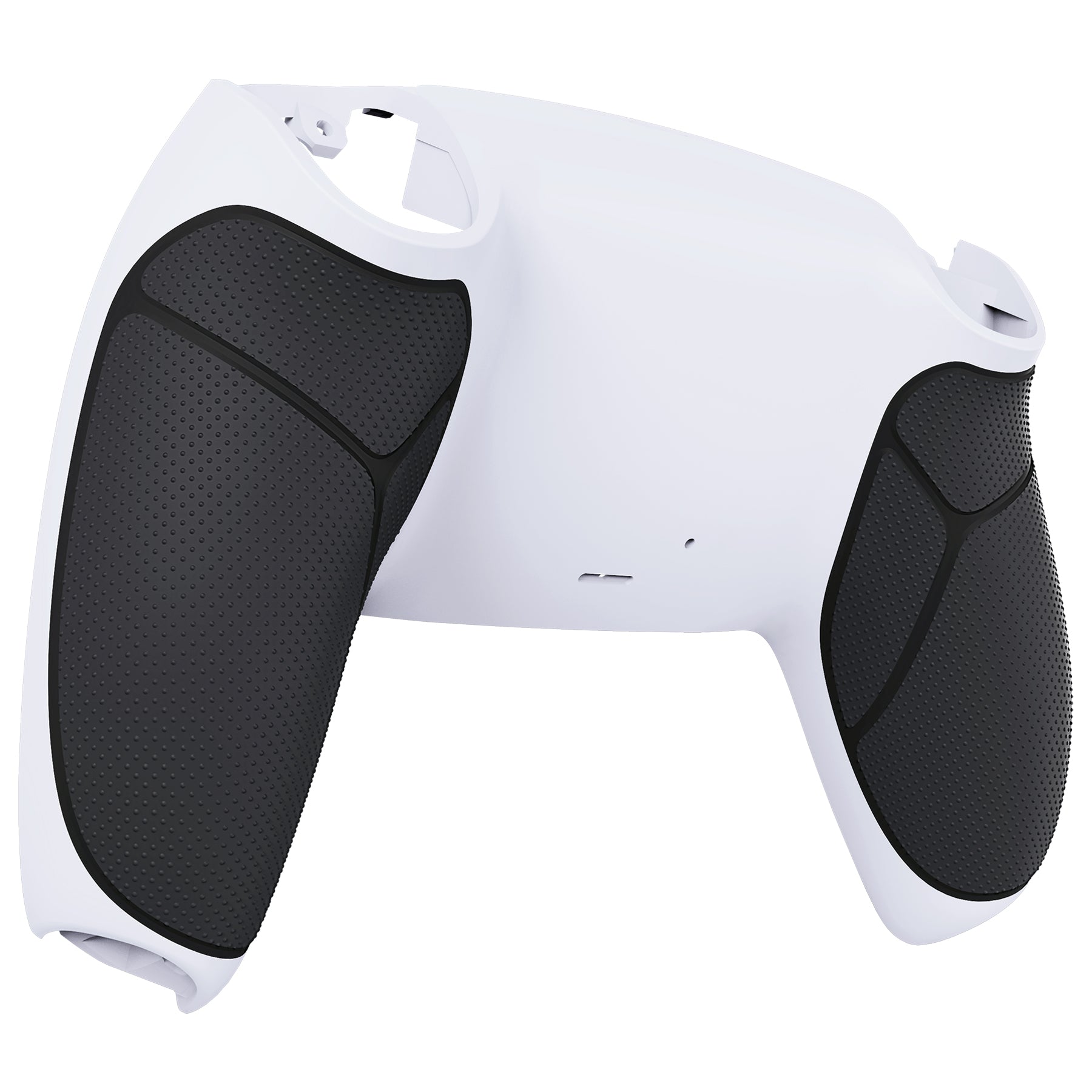 eXtremeRate Performance Grip Replacement Back Housing Bottom Shell Compatible with PS5 Controller - Rubberized Black White eXtremeRate