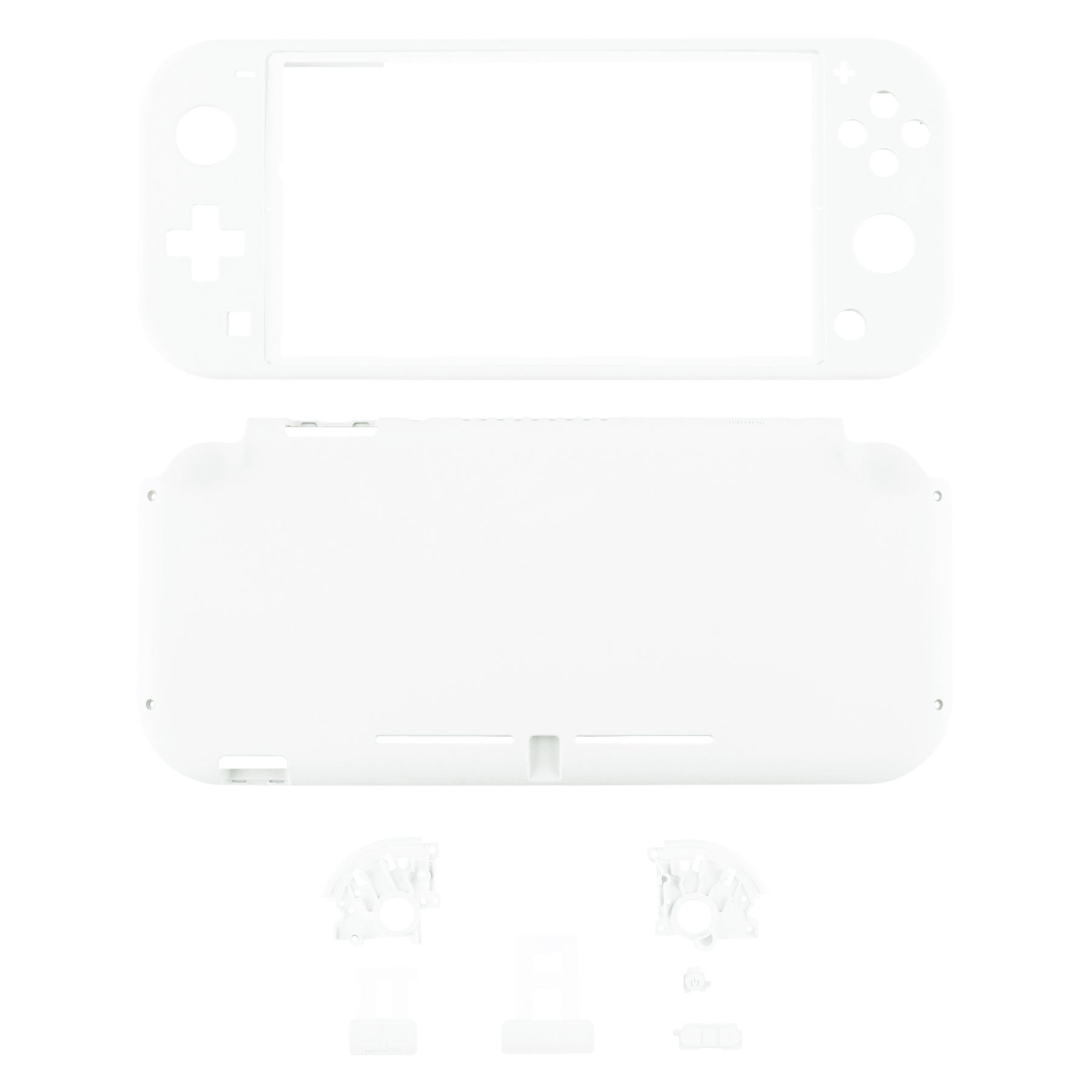 eXtremeRate Retail Soft Touch White DIY Replacement Shell for Nintendo Switch Lite, NSL Handheld Controller Housing with Screen Protector, Custom Case Cover for Nintendo Switch Lite - DLP308