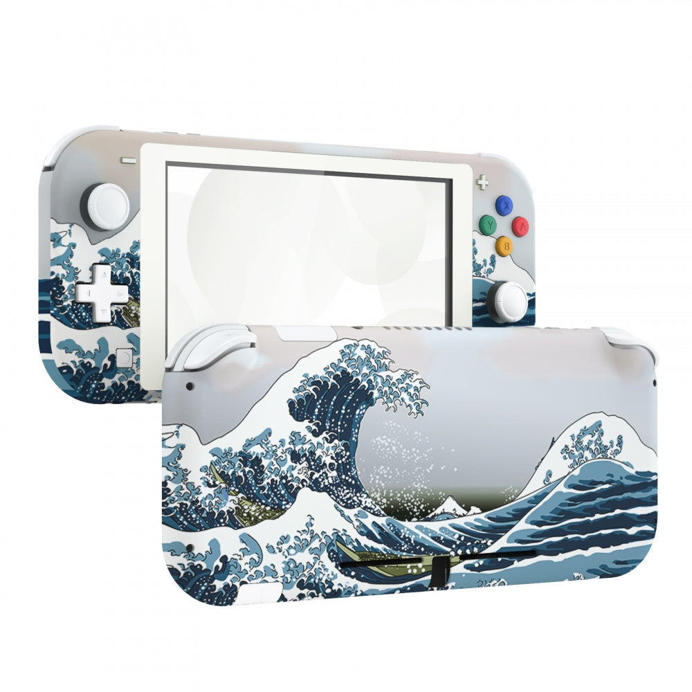 eXtremeRate Replacement Housing Shell for with Screen Protector for  Nintendo Switch Lite - The Great Wave