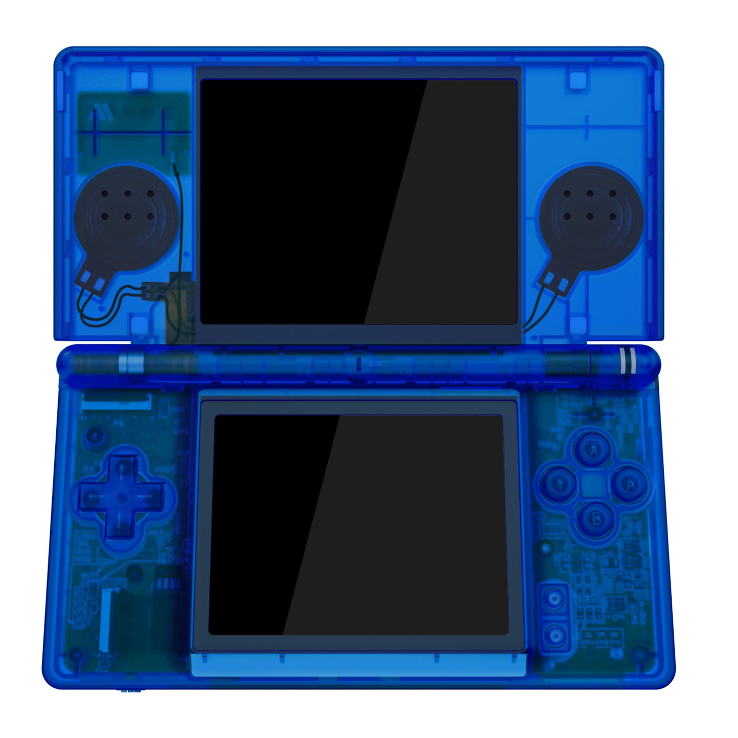 eXtremeRate Retail Clear Blue Replacement Full Housing Shell for Nintendo DS Lite, Custom Handheld Console Case Cover with Buttons, Screen Lens for Nintendo DS Lite NDSL - Console NOT Included - DSLM5004