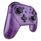 eXtremeRate Retail Clear Atomic Purple Faceplate Backplate Handles for Nintendo Switch Pro Controller, DIY Replacement Grip Housing Shell Cover for Nintendo Switch Pro - Controller NOT Included - FRM505