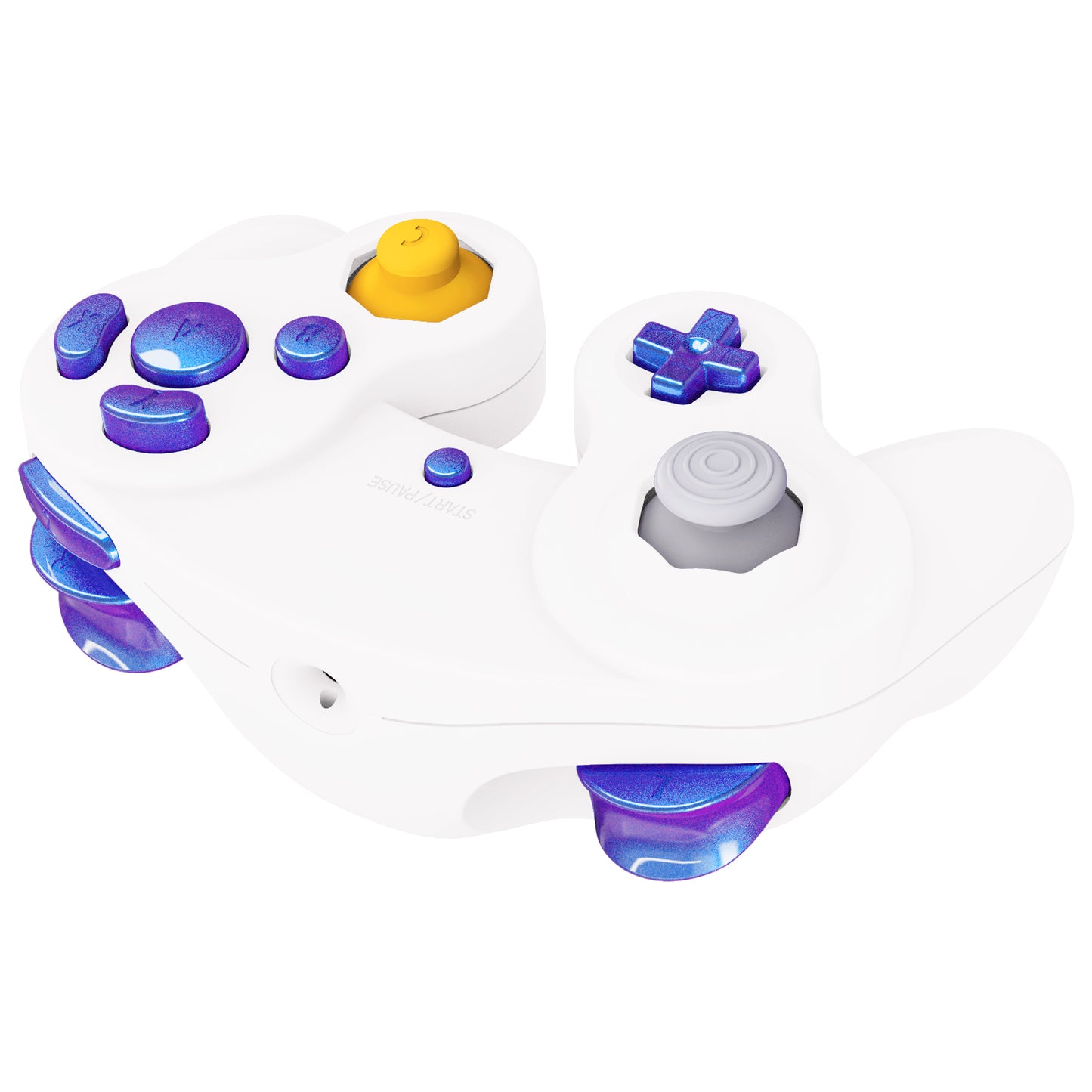 eXtremeRate Retail Chameleon Purple Blue Repair ABXY D-pad Z L R Keys for Nintendo GameCube Controller, DIY Replacement Full Set Buttons Thumbsticks for Nintendo GameCube Controller - Controller NOT Included - GCNJ2003