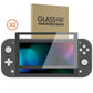 eXtremeRate Retail 2 Pack Gray Border Transparent HD Saver Protector Film, Tempered Glass Screen Protector for Nintendo Switch Lite [Anti-Scratch, Anti-Fingerprint, Shatterproof, Bubble-Free] - HL731