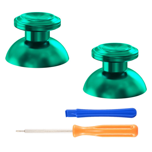 eXtremeRate Retail Custom Green Metal Thumbsticks for ps5 Controller, Replacement Aluminum Analog Stick Joystick for ps4 Controller - Controller NOT Included - JPFC006