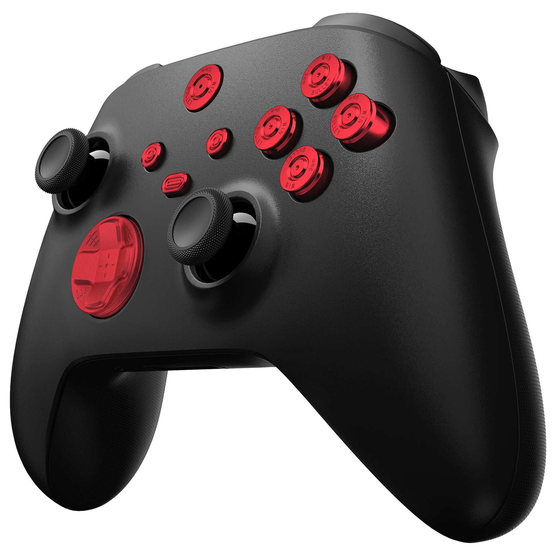 eXtremeRate Retail eXtremeRate 9 in 1 Custom Red Metal Buttons for Xbox Series X/S Controller, Replacement Aluminum Alloy Dpad Start Back Share Button, Home ABXY Bullet Buttons for Xbox Core Controller - JX3D003