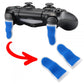 eXtremeRate Retail 1 Pair Blue White Soft Touch L2 R2 Buttons Extention Trigger, Soft Touch Grip Extenders for ps4 Pro ps4 Slim JDM-001 JDM-011 JDM-040 JDM-050 JDM-055 Controller - JYP4S0023
