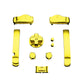 eXtremeRate Retail Chrome Gold GBA Replacement Full Set Buttons for Gameboy Advance - Handheld Game Console NOT Included - KAG3001