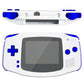 eXtremeRate Retail Chrome Blue GBA Replacement Full Set Buttons for Gameboy Advance - Handheld Game Console NOT Included - KAG3004