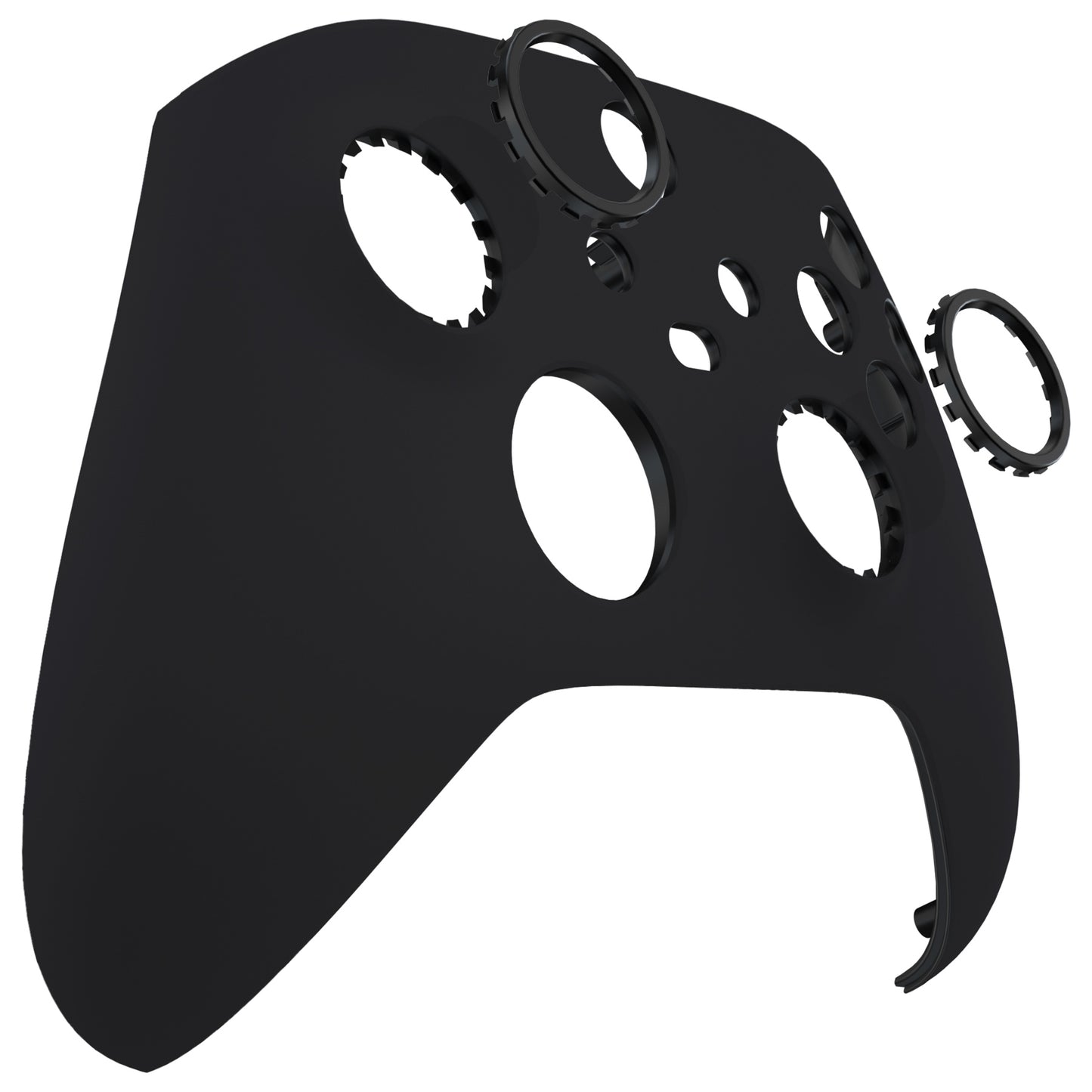 eXtremeRate Retail FaceMag Black Magnetic Replacement Front Housing Shell for Xbox Series X & S Controller, DIY Faceplate Cover with Accent Rings for Xbox Core Controller Model 1914 - Controller NOT Included - MX3P3004