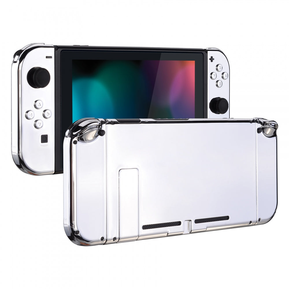 eXtremeRate Replacement Full Set Shells with Buttons for Nintendo Switch -  Chrome Silver