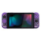 eXtremeRate Retail Clear Atomic Purple Back Plate for Nintendo Switch Console, NS Joycon Handheld Controller Housing with Full Set Buttons, DIY Replacement Shell for Nintendo Switch - QM505