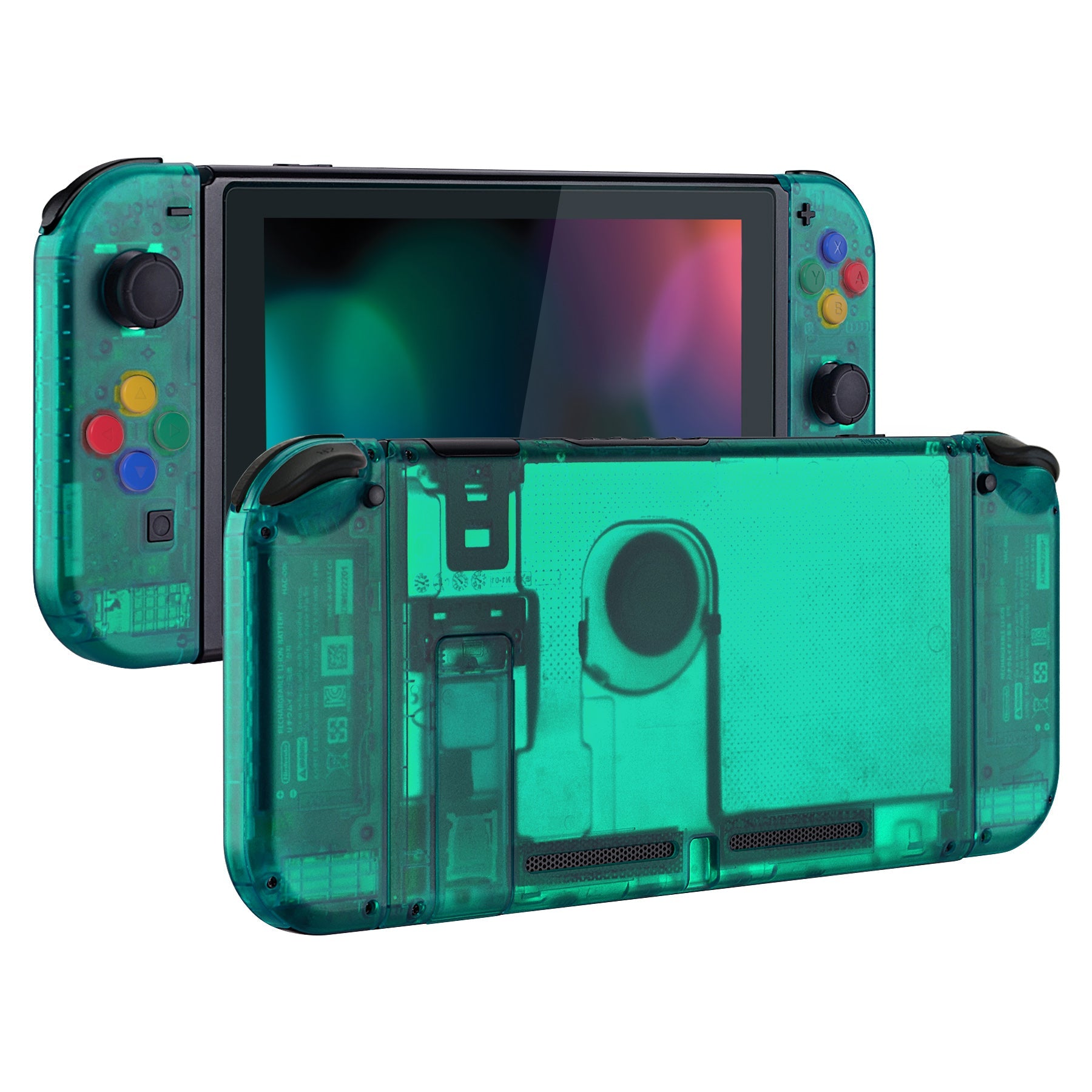 eXtremeRate Replacement Full Set Shells with Buttons for Nintendo Switch -  Emerald Green