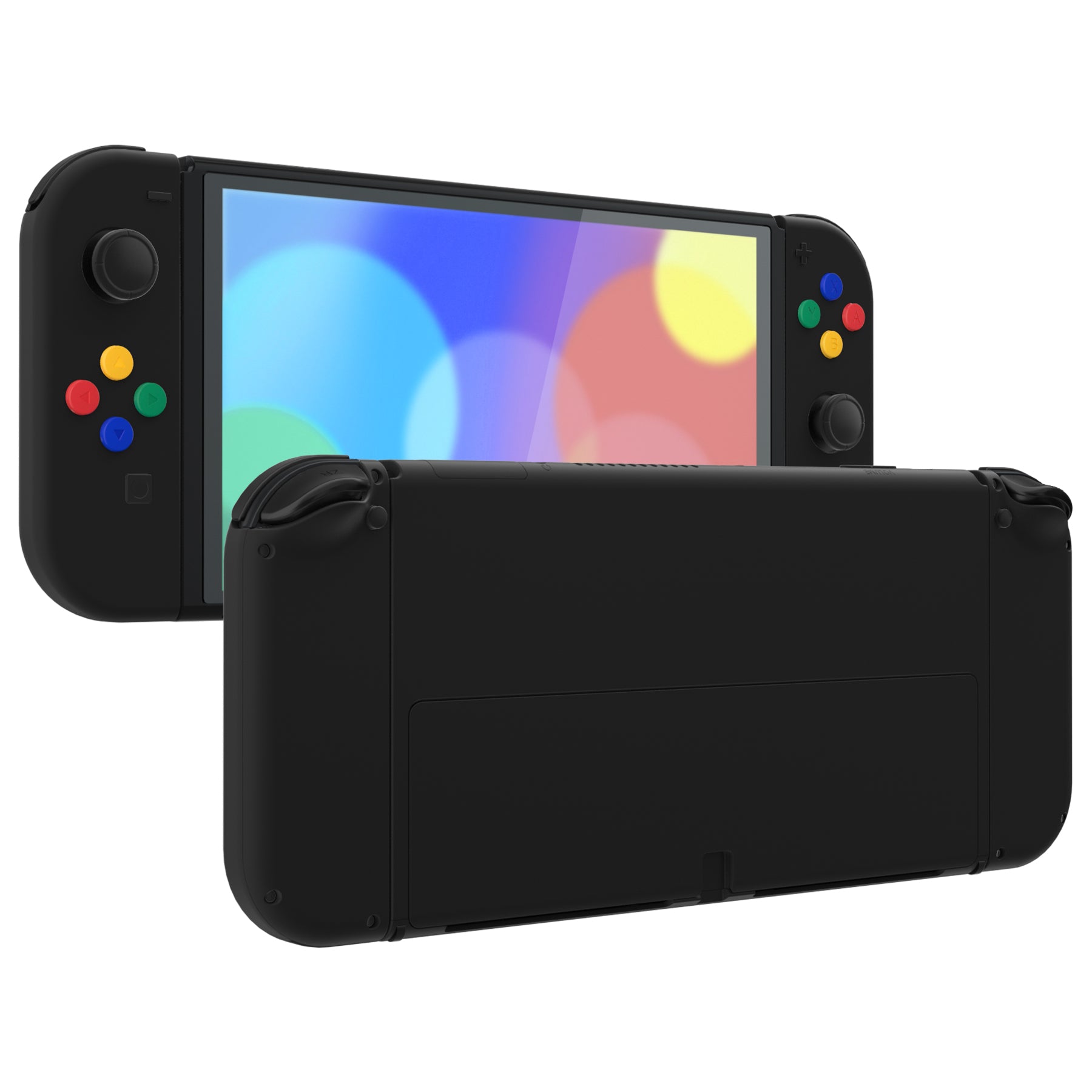 Black Soft Touch Full Set Shell for Nintendo Switch OLED, DIY
