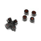 eXtremeRate Retail Replacement Custom Dpad Action Buttons Three-Tone Black & Clear With Black Orange Redesigned Symbols D-pad Face Buttons For ps5 Controller - JPFF003