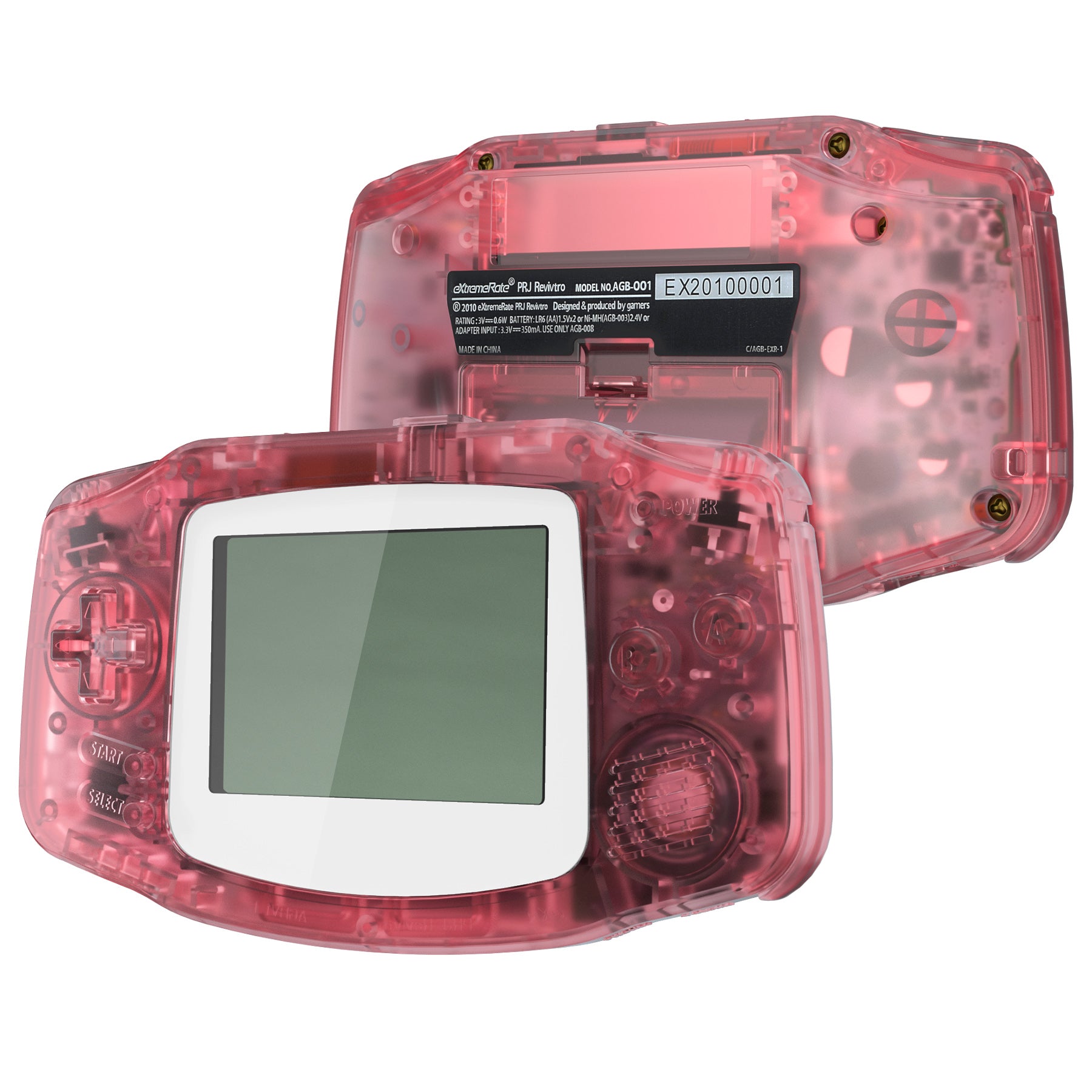 Transparent pink GBA and black GBAIwouldbehappyto