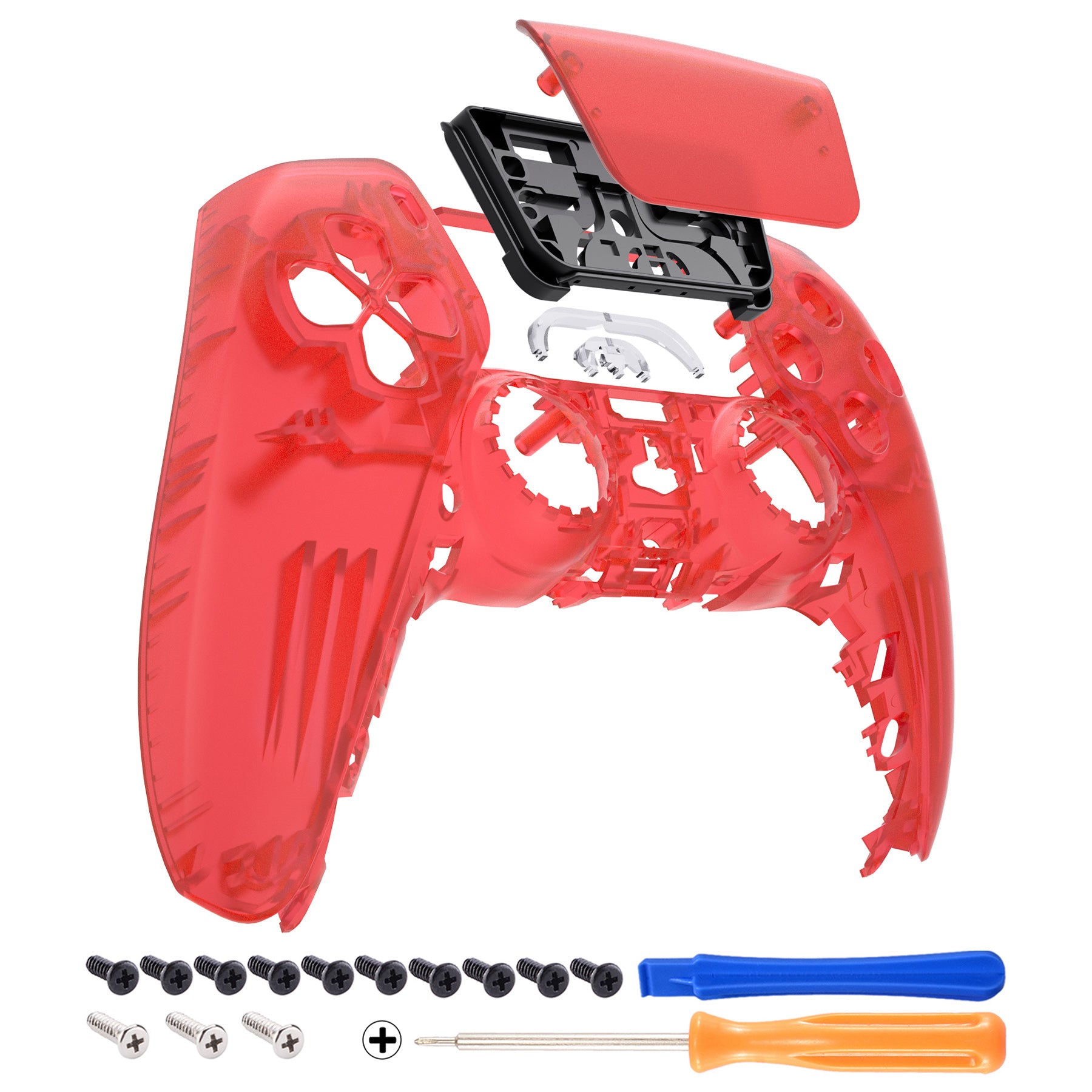 eXtremeRate Replacement Front Housing Shell with Touchpad Compatible with  PS5 Controller BDM-010/020/030/040 - Scarlet Red