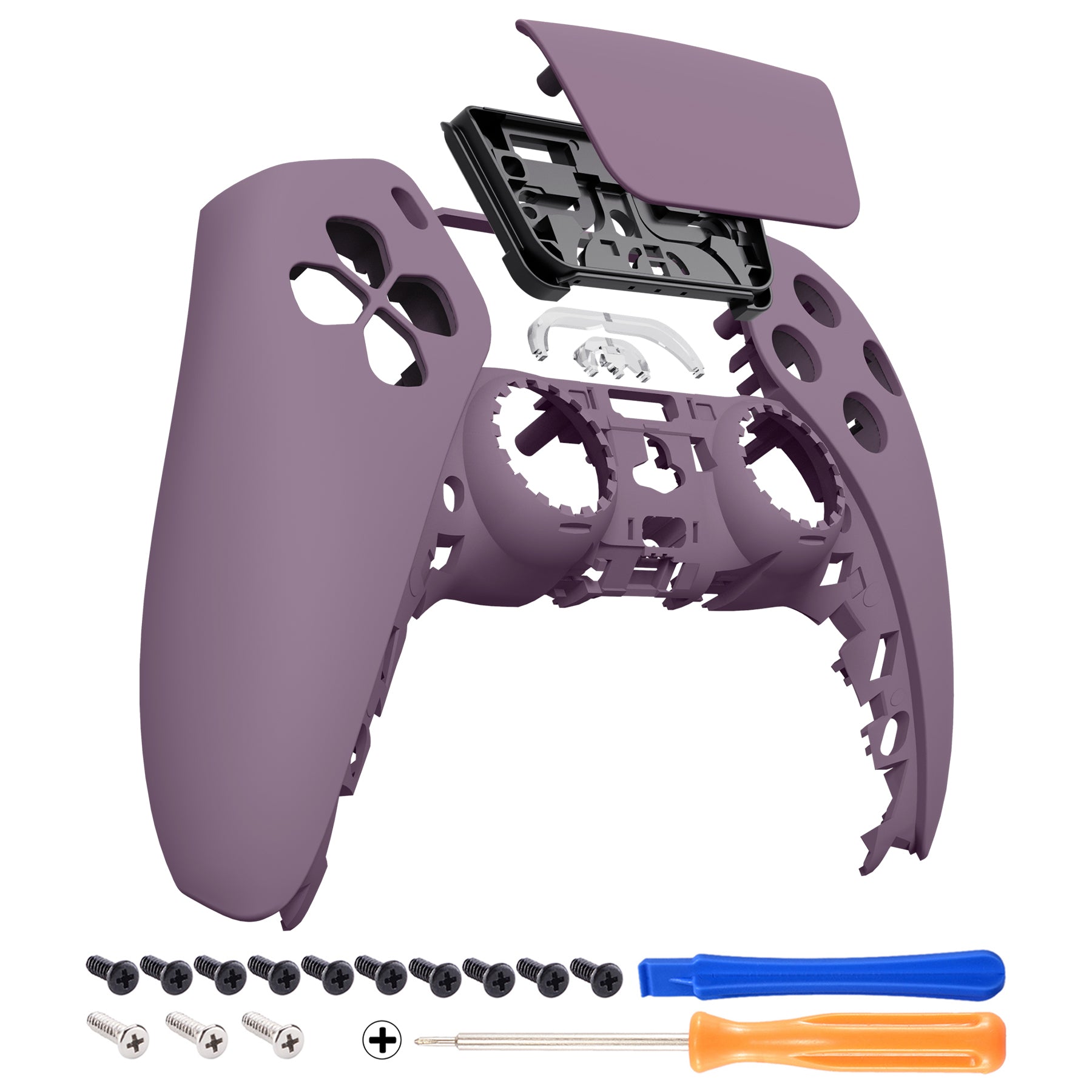 eXtremeRate Replacement Front Housing Shell with Touchpad Compatible with  PS5 Controller BDM-010/020/030/040 - Dark Grayish Violet