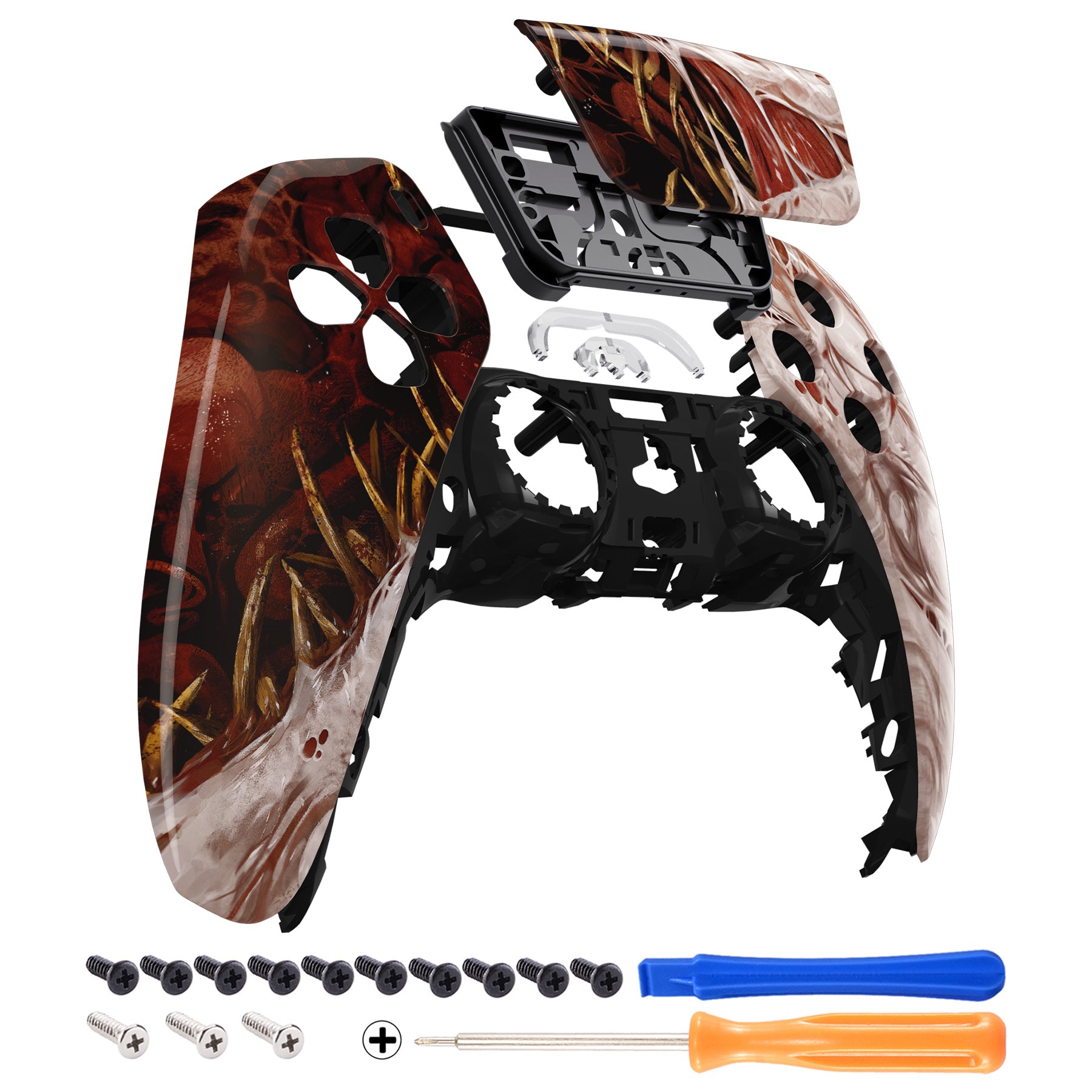 eXtremeRate Replacement Front Housing Shell with Touchpad Compatible with  PS5 Controller BDM-010/020/030/040 - Xeno Species