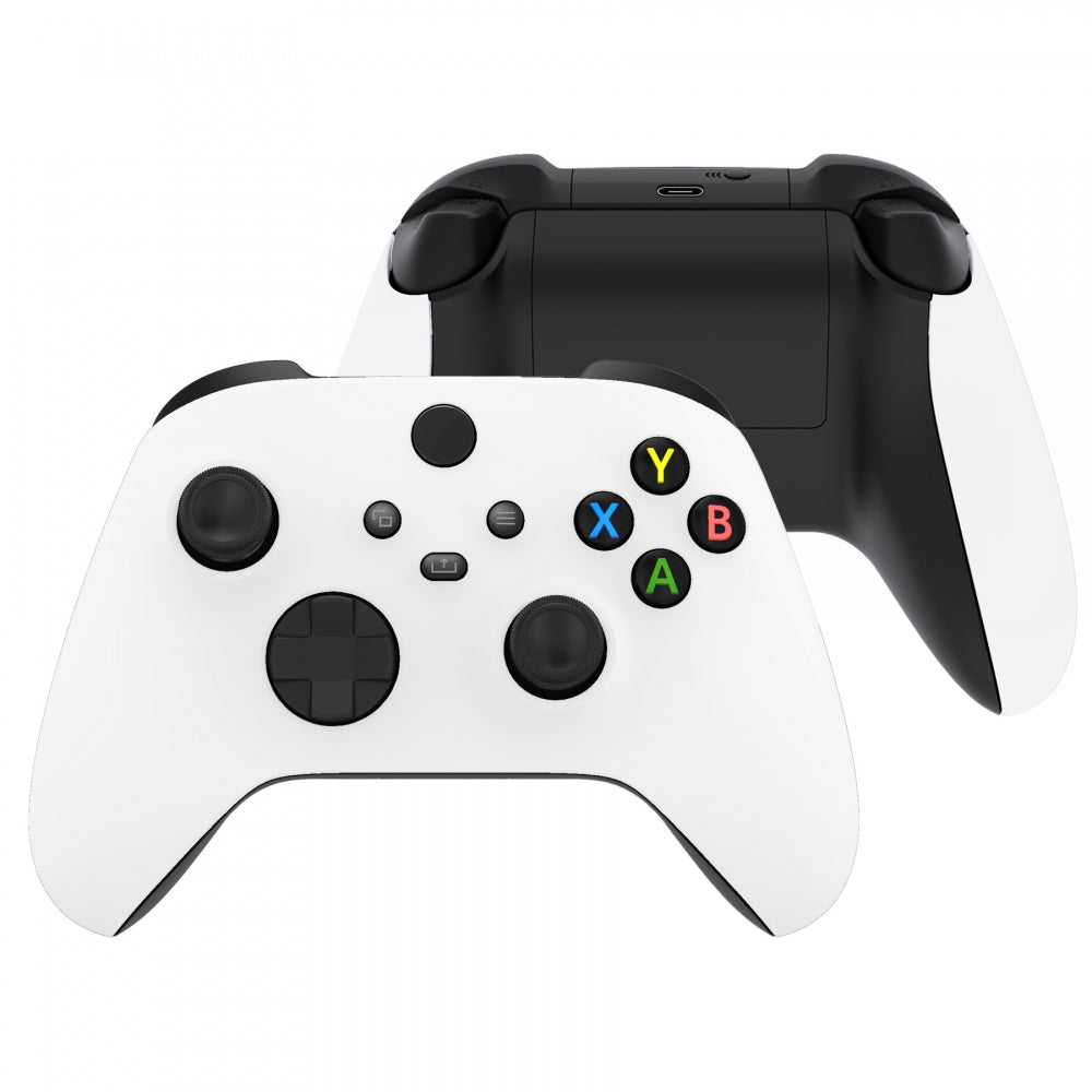 eXtremeRate Replacement Front Housing Shells with Side Rails Panels for  Xbox Series X & S Controller - White