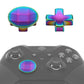 eXtremeRate Retail 2 pcs Metalic Rainbow Aura Blue & Purple Magnetic Stainless Steel D-Pads for Xbox One Elite & Xbox One Elite Series 2 Controller - IL409