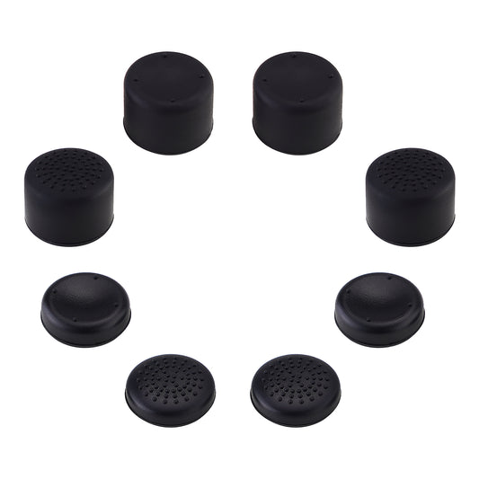4 Pairs Anti-Slip Silicone Extended Length Thumb Grips Caps for Nintendo Switch & Switch OLED & Switch Lite - Black eXtremeRate